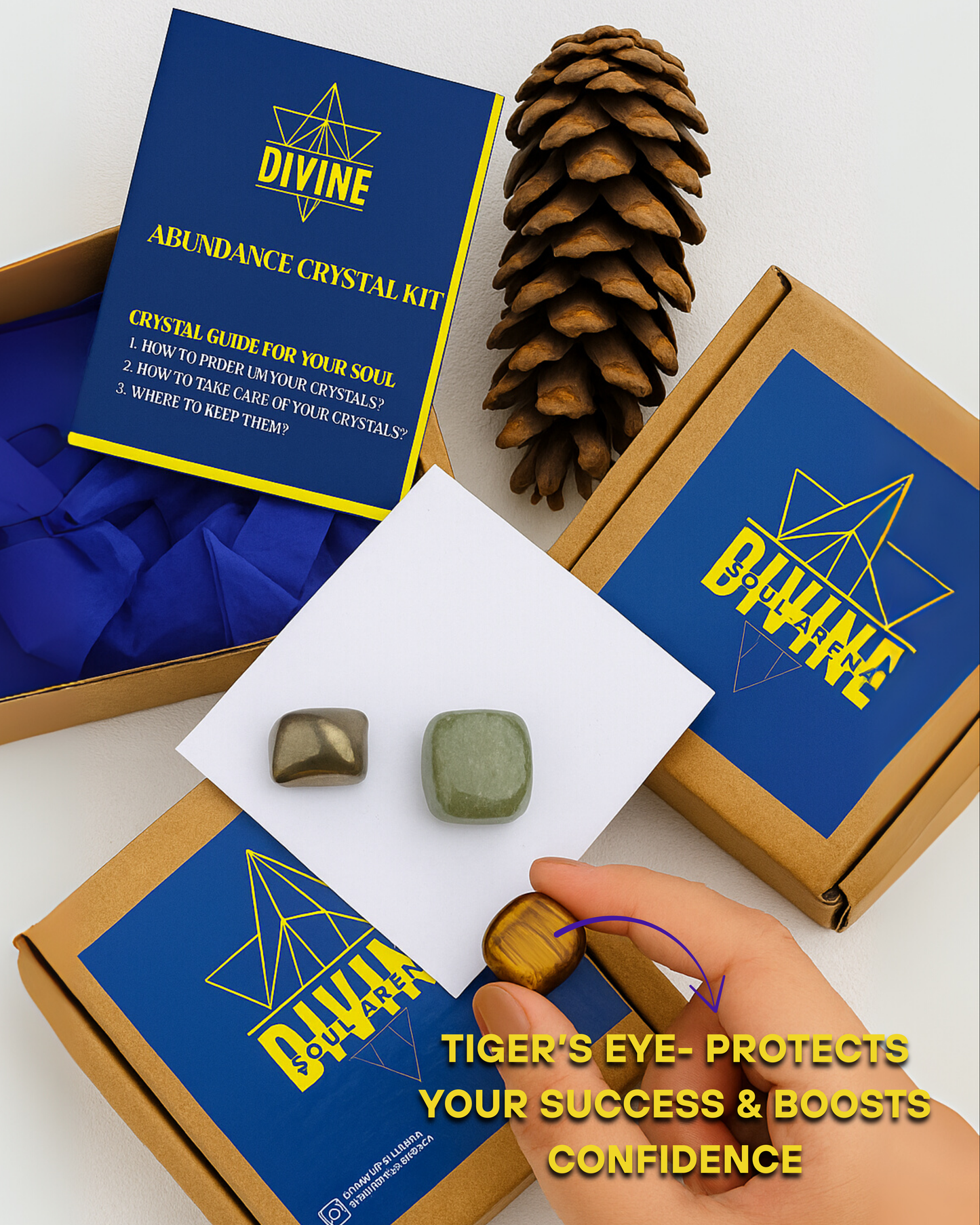 🧲 Money & Abundance Crystal Kit - Reiki Infused Energetically Charged Crystals