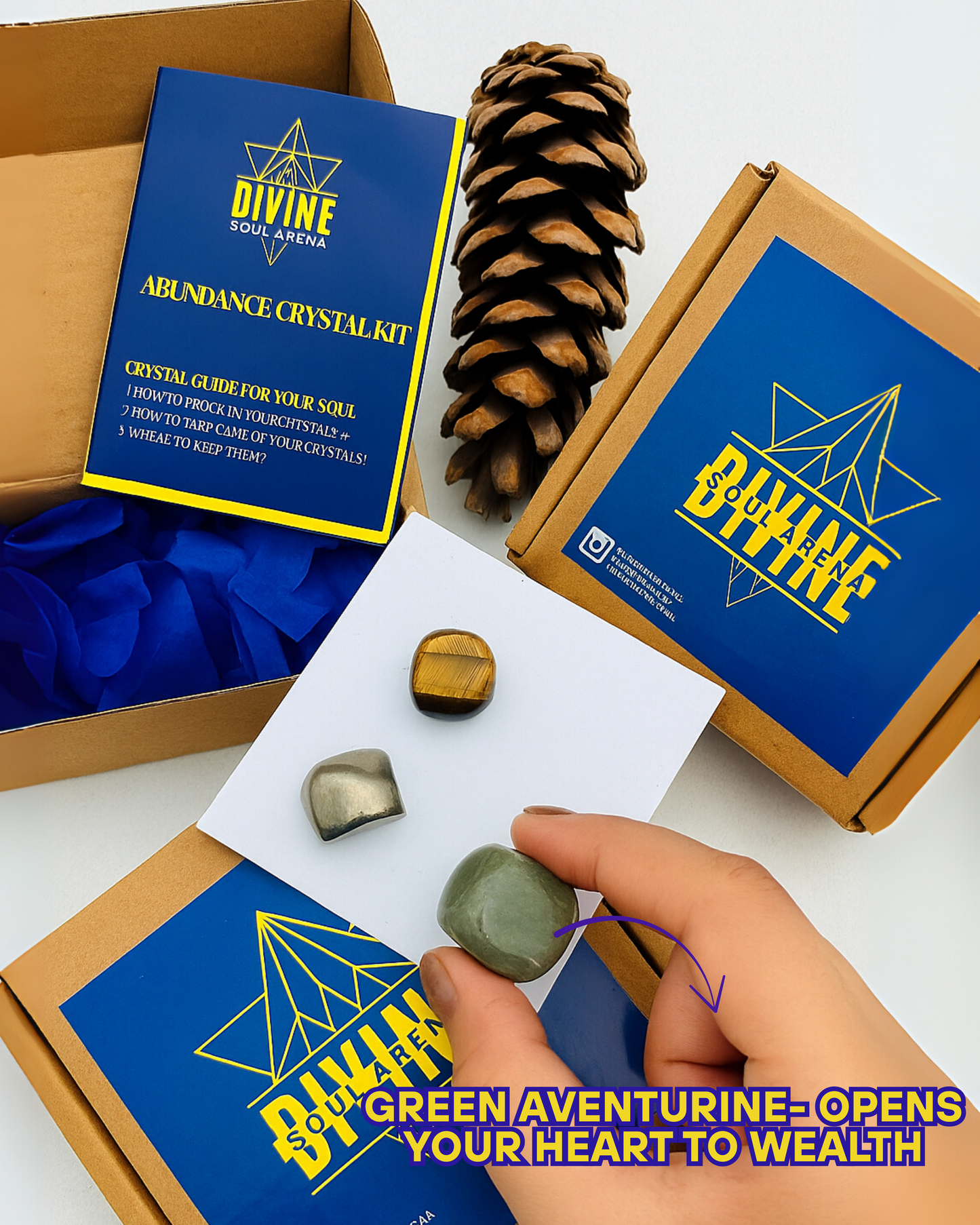 🧲 Money & Abundance Crystal Kit - Reiki Infused Energetically Charged Crystals