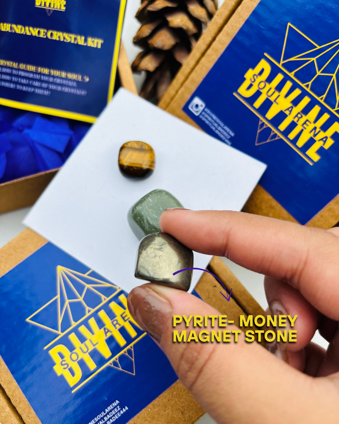 🧲 Money & Abundance Crystal Kit - Reiki Infused Energetically Charged Crystals