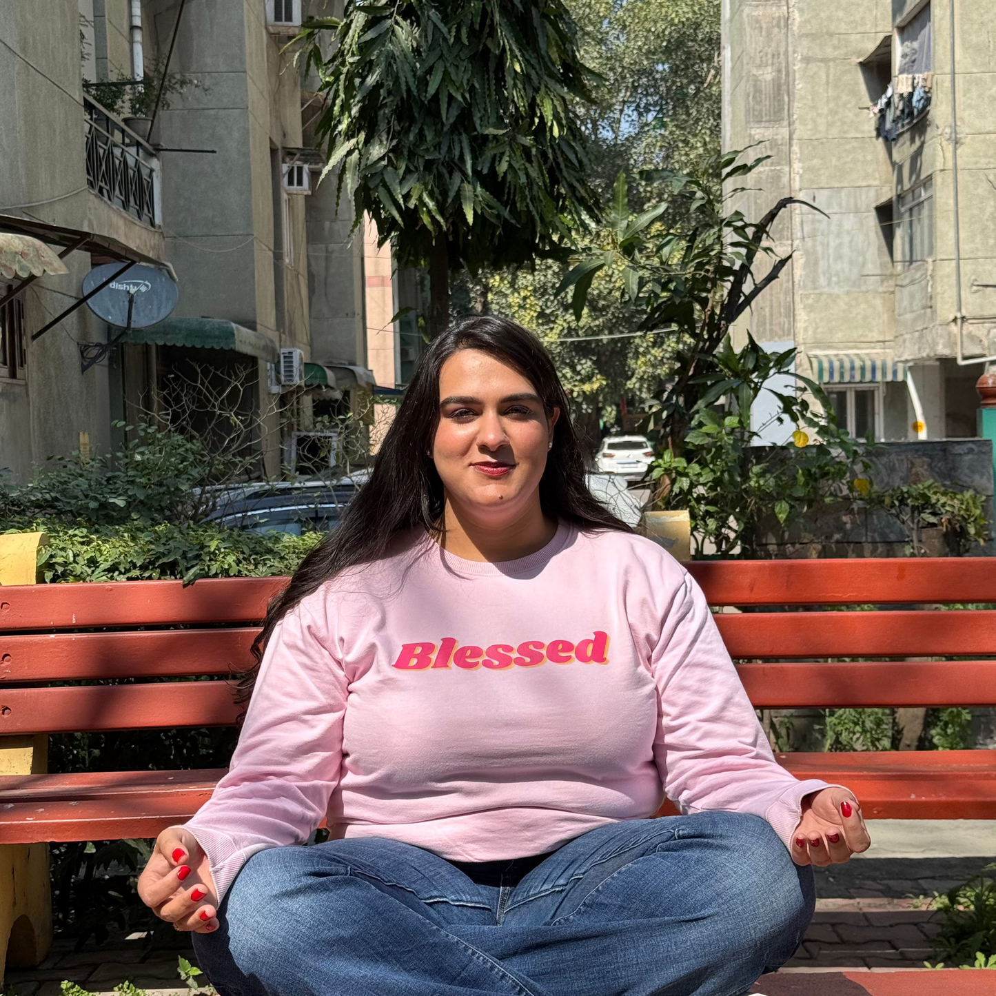 BLESSED | Unisex Baby Pink Sweatshirt