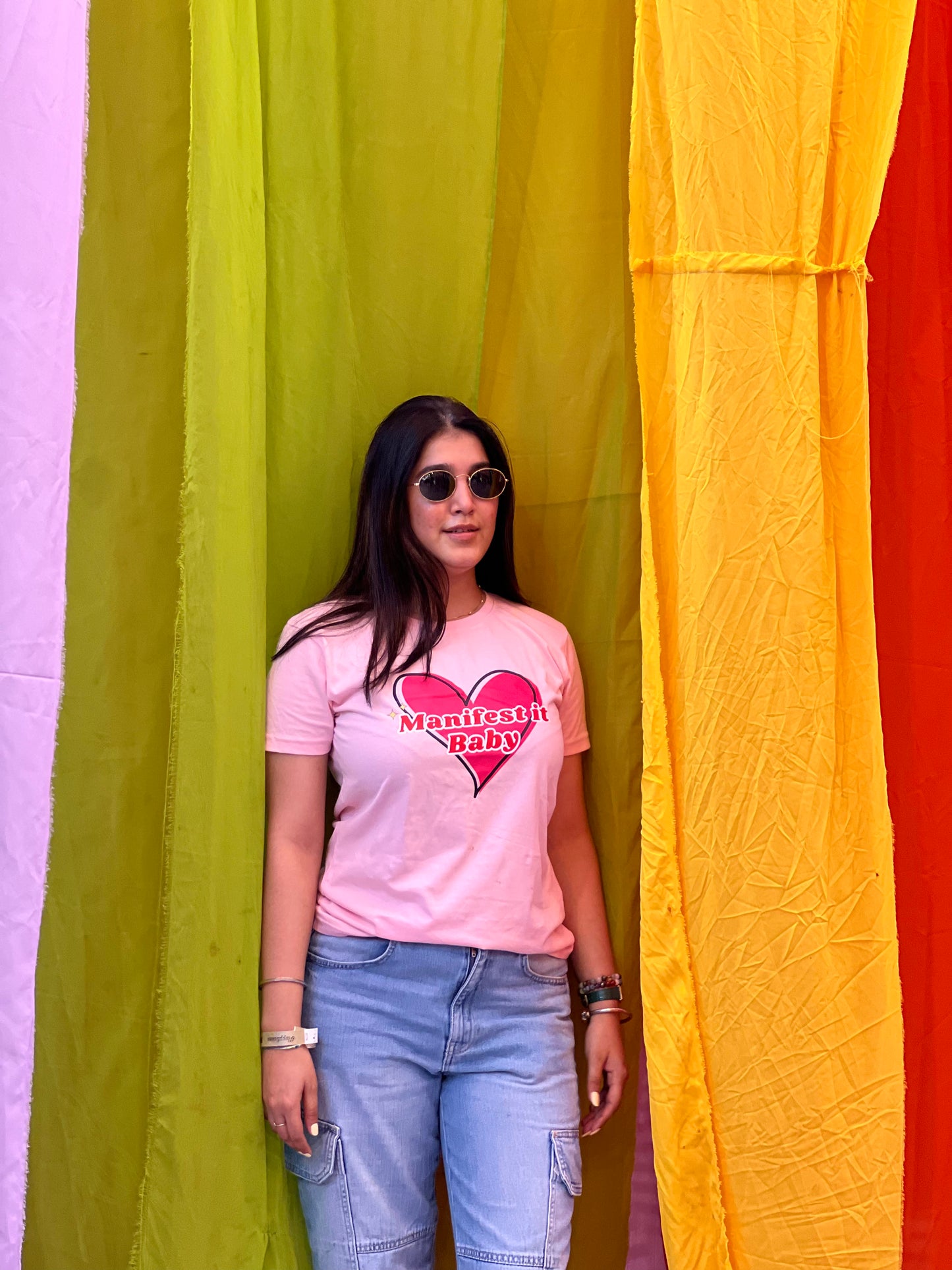 Manifest It Baby Pink T-Shirt – Manifestation Tee for Spiritual Queens