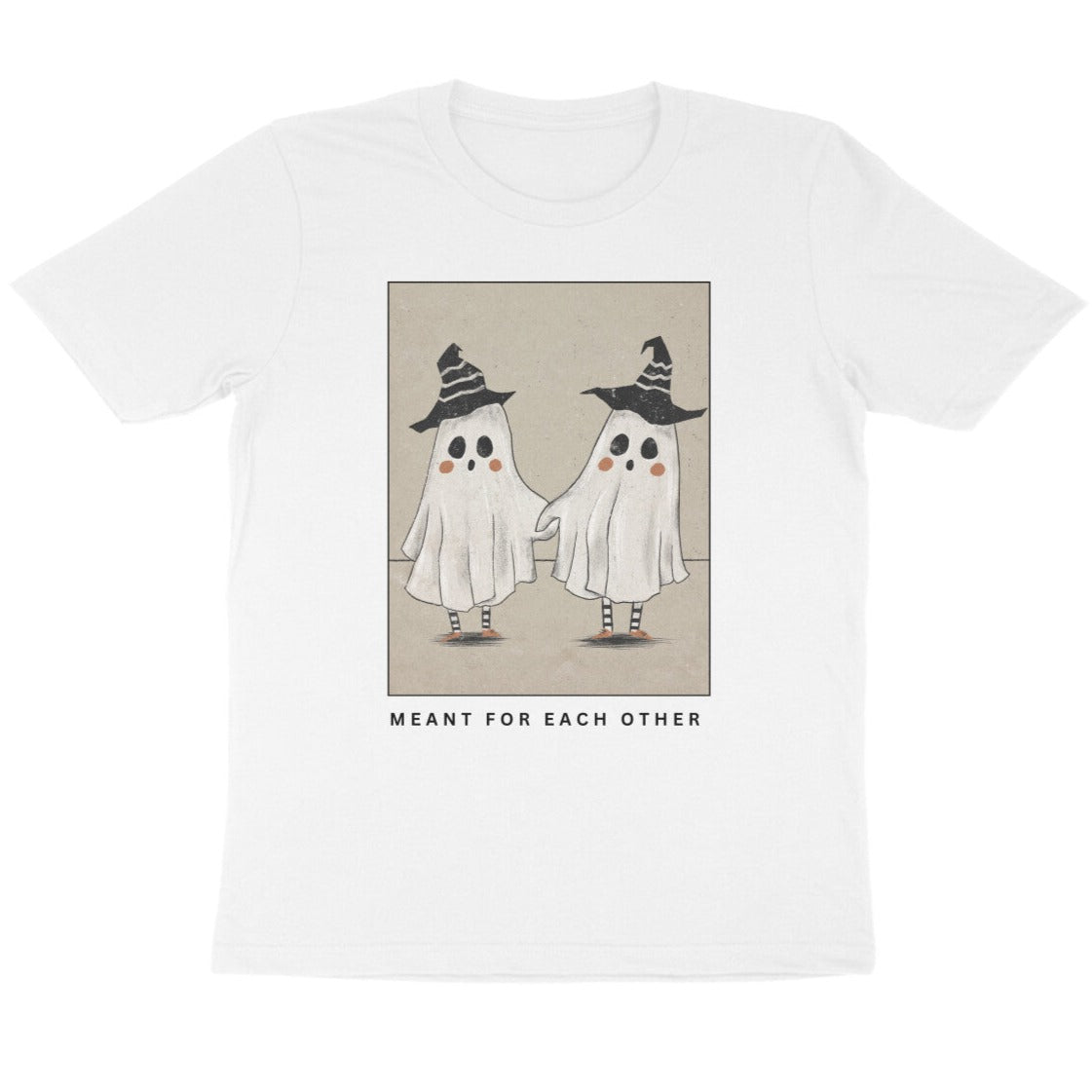 MEANT FOR EACH OTHER Unisex White T-Shirt ( Plus sizes available )