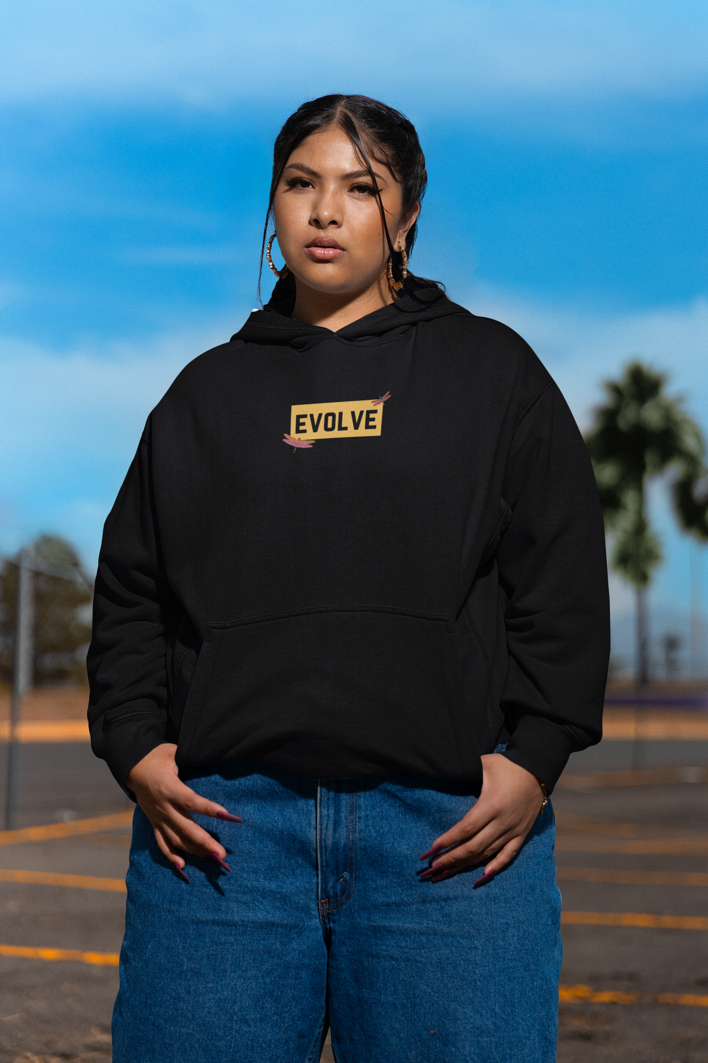 GROW THROUGH WHAT YOU GO THROUGH | OVERSIZED Winter Unisex Spiritual Hoodie