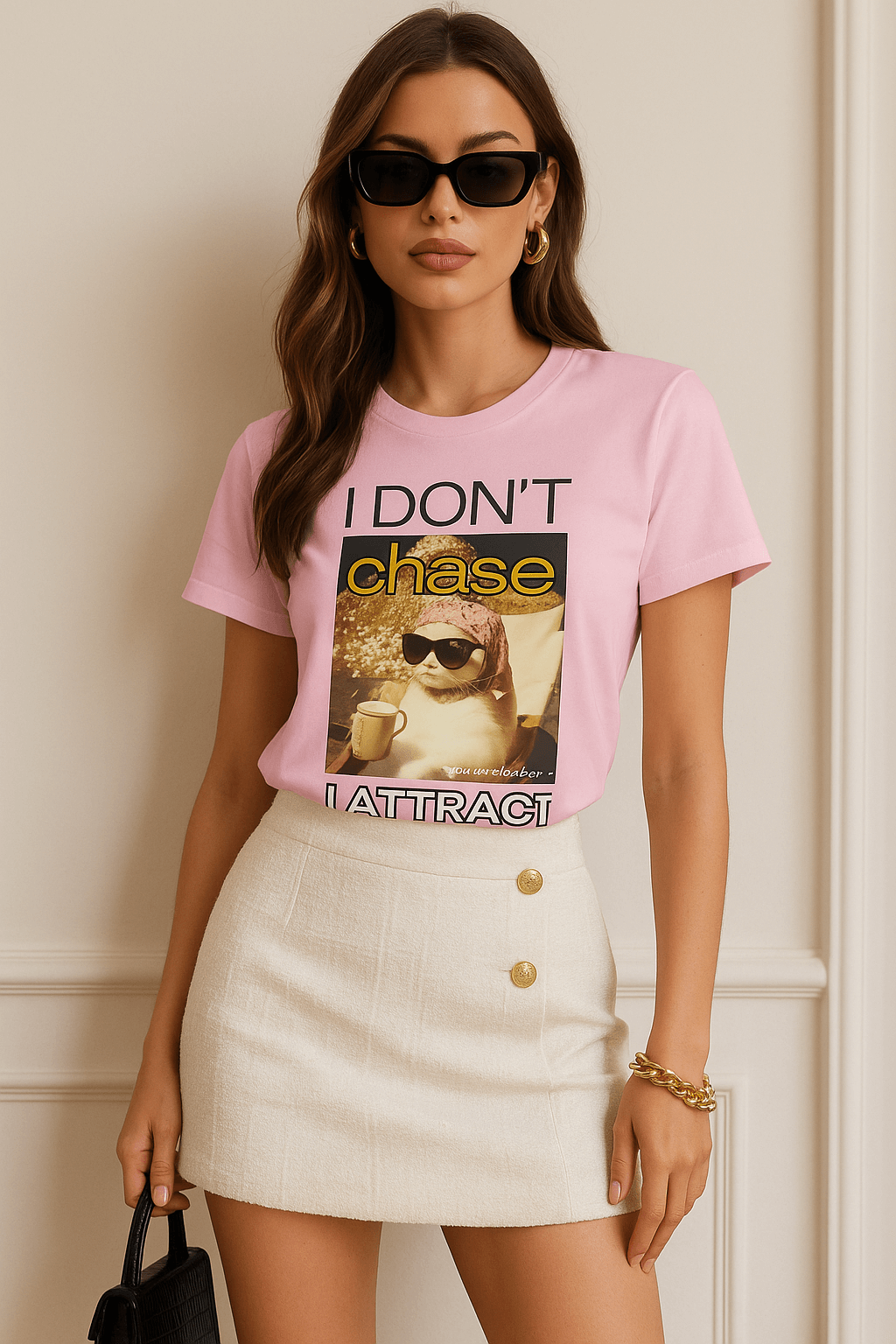 I Don’t Chase, I Attract – Divine Feminine Manifestation Tee
