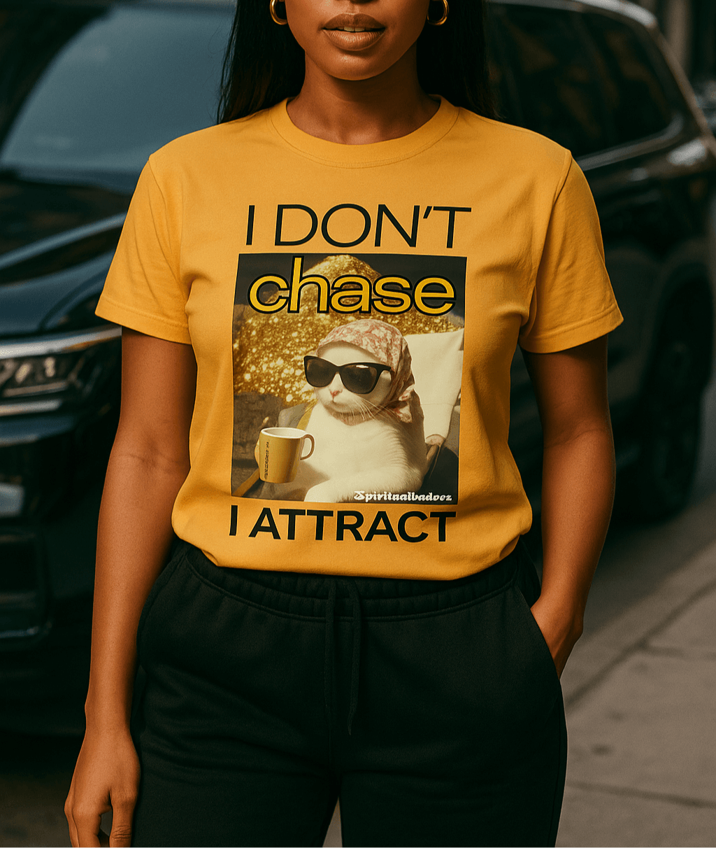 I Don’t Chase, I Attract – Divine Feminine Manifestation Tee