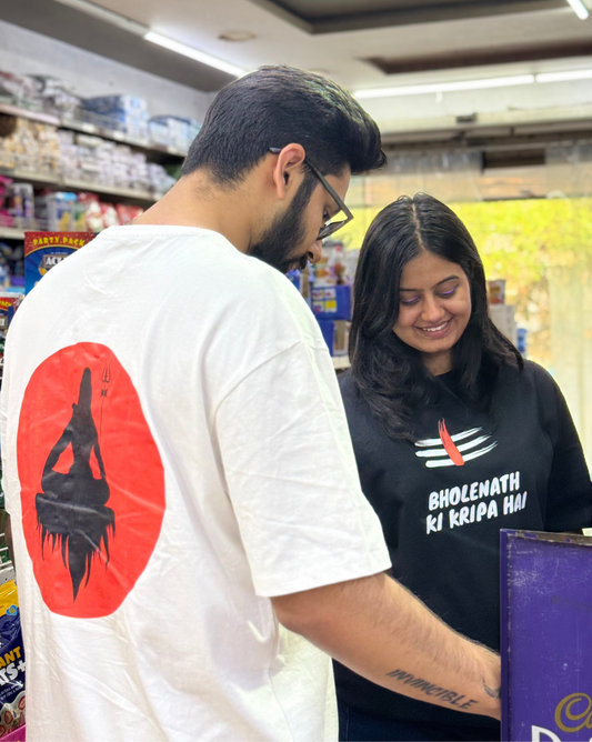 BHOLENATH KI KRIPA Oversized Spiritual Unisex T-Shirt