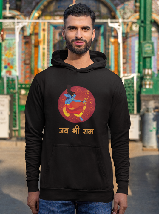 JAI SHRI RAM | RAM BHAKT | Black OR White Unisex Spiritual Hoodie