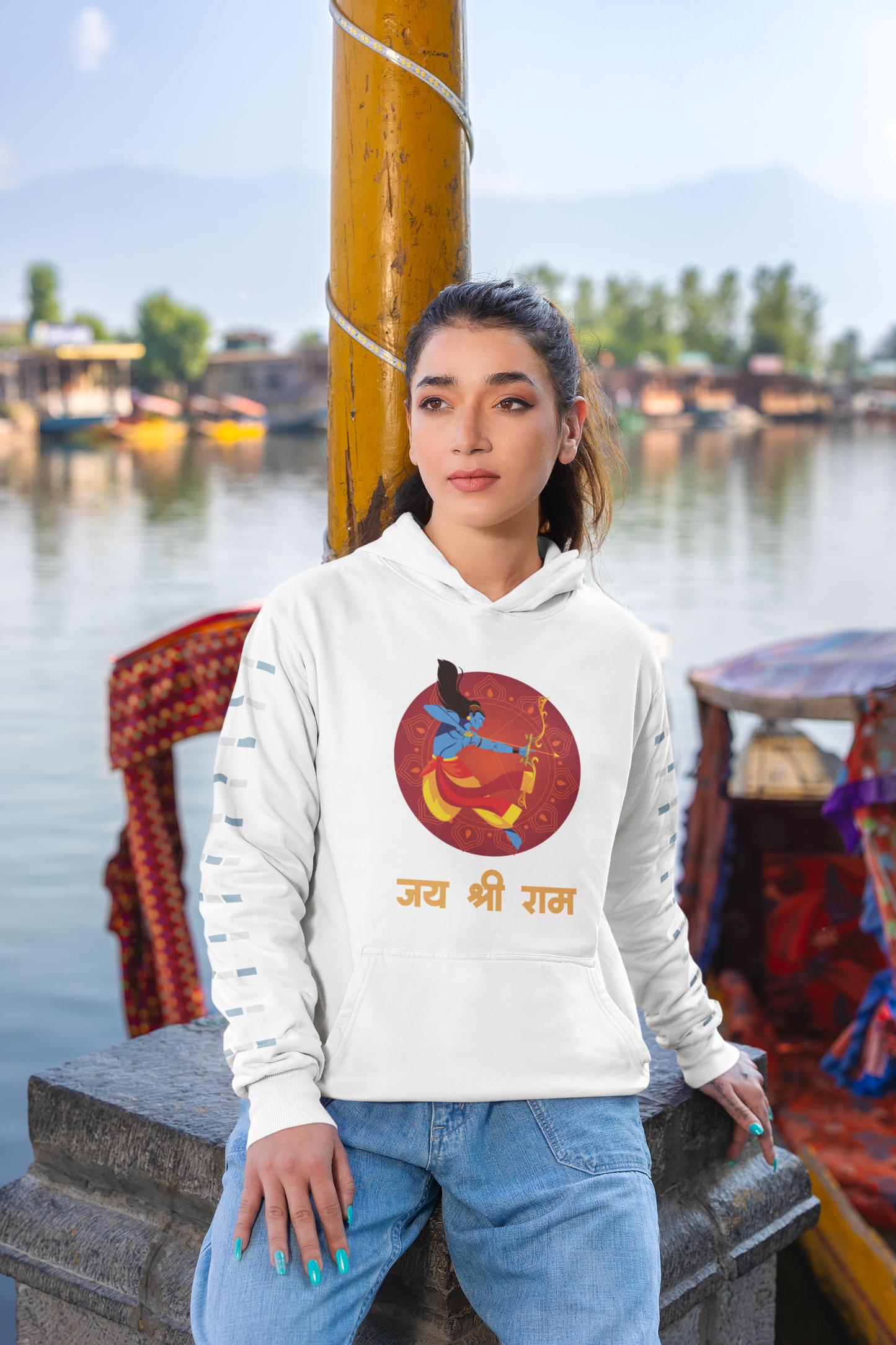 JAI SHRI RAM | RAM BHAKT | Black OR White Unisex Spiritual Hoodie